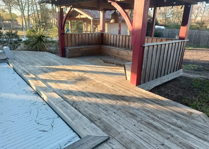 Entretien nettoyage terrasse bois saturateur Andernos les bains 4