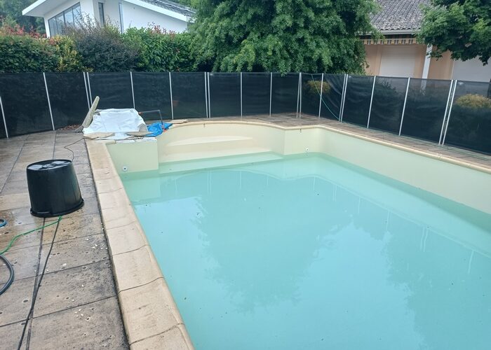 Rénovation piscine Andernos changement des skimmers des tuyaux et du liner 13