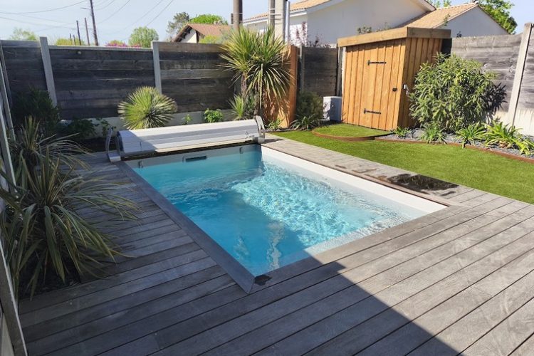 Création piscine traditiionnelle maçonnée de 4x2.5 avec membrane armée à Andernos les bains 17