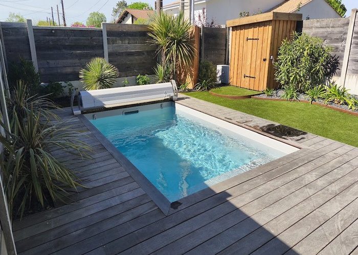 Création piscine traditiionnelle maçonnée de 4x2.5 avec membrane armée à Andernos les bains 17 bis