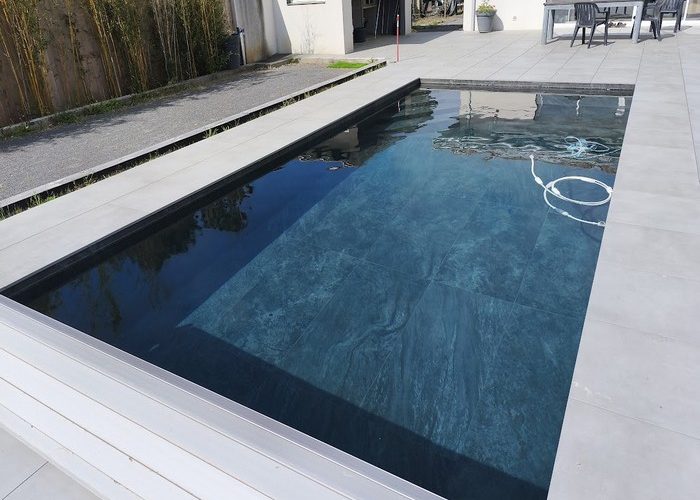 Création piscine traditionnelle maçonnée carrelée de 7.5mx3.5m à Lège Cap Ferret 3