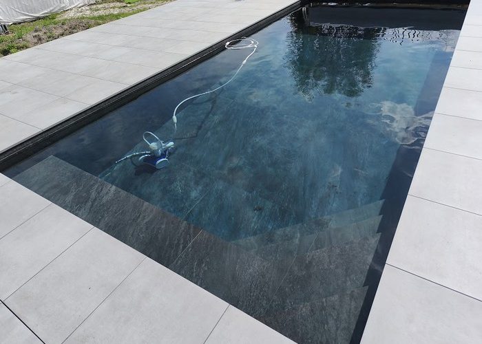 Création piscine traditionnelle maçonnée carrelée de 7.5mx3.5m à Lège Cap Ferret 4