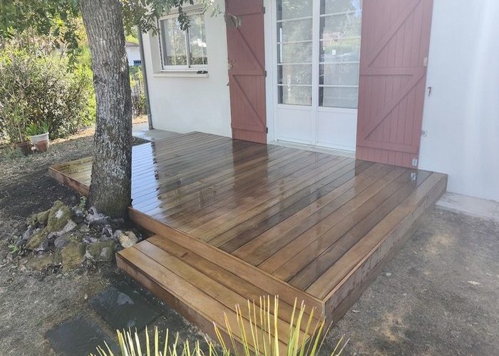 Création terrasse bois exotique sur structure exotique à Andernos les bains 4
