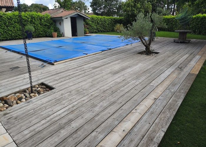 Entretien terrasse bois nettoyage et saturateur à Andernos les bains