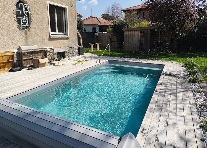Pose membrane armée Delifol piscine de 7.5 x 3.5 à Andernos les bains 7