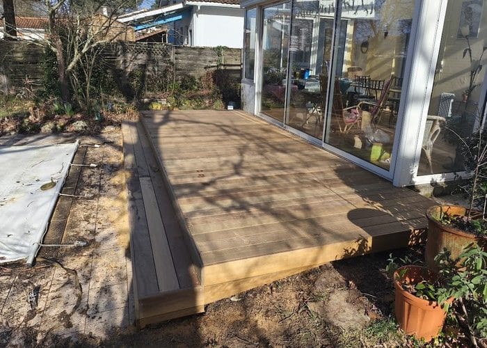Rénovation terrasse bois exotique à Andernos les bains 1