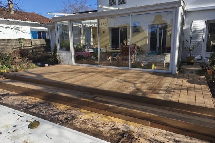 Rénovation terrasse bois exotique à Andernos les bains 2